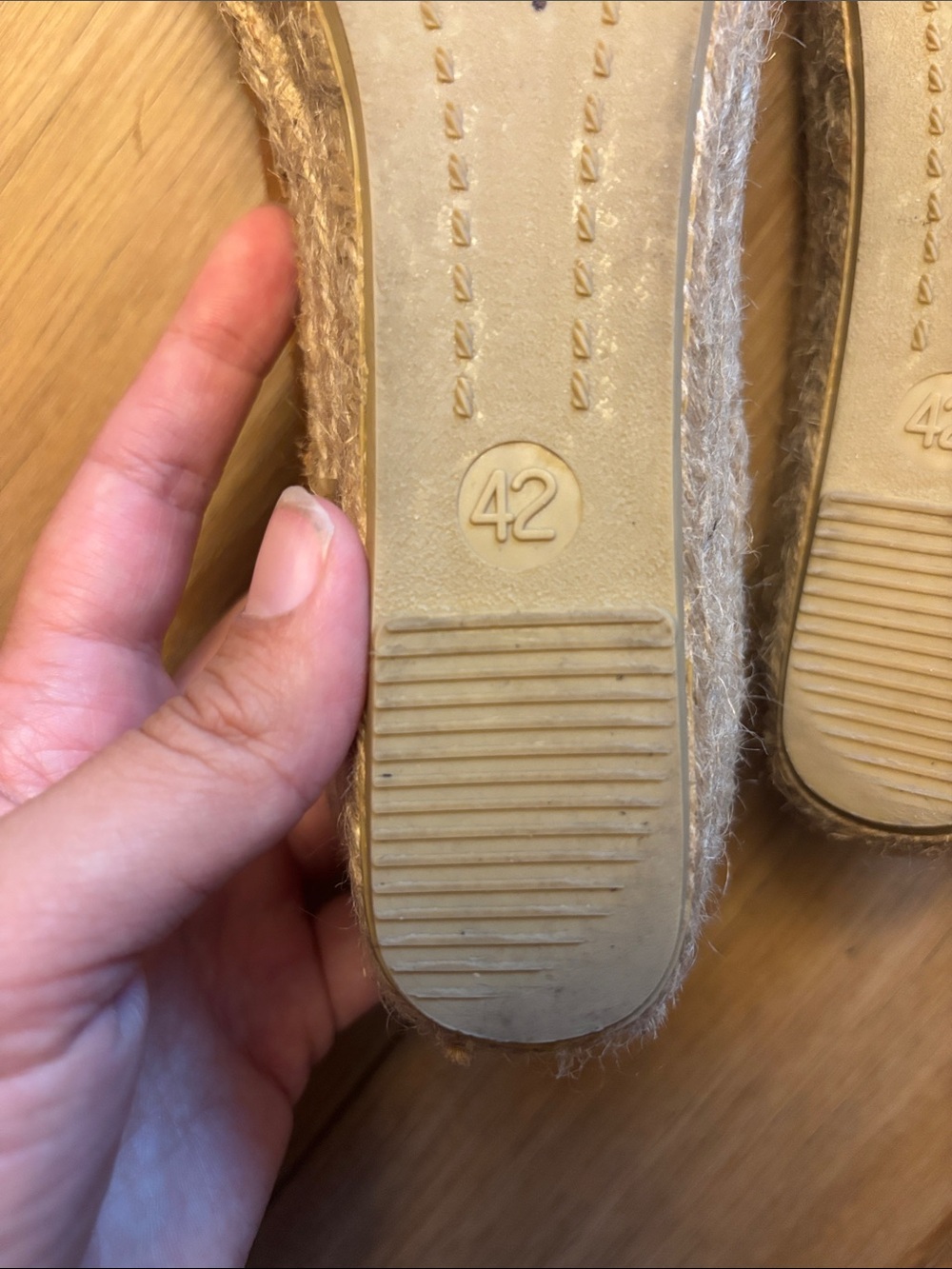 MADE IN SPAIN - Leather Slingback Espadrille Peep-Toe Flats — Tan - Picture 8 of 9